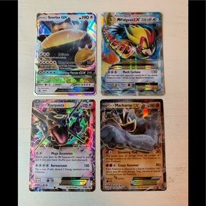 4 GX/EX Pokémon cards.